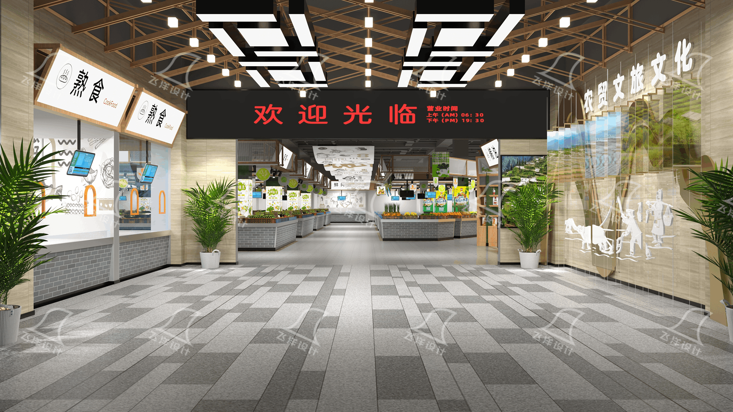 農(nóng)貿(mào)市場(chǎng)攤位尺寸設(shè)計(jì)